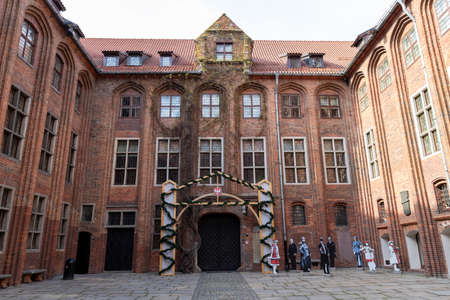 Torun, kujawsko pomorskie / Poland - April, 30, 2020: Museum in the center of the old town. Old...