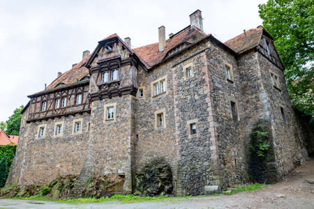 Piastow Slaski, dolnoÅlÄskie / Poland-June 21, 2020.:The historic Ksiaz castle in southern Poland. Well-kept historic estate in Central Europe. Summer season.のeditorial素材