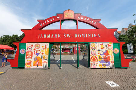 Gdansk, pomorskie / Poland - August, 8, 2020: Dominican Fair in Gdansk. A trade event organized in the old town. Summer season.のeditorial素材