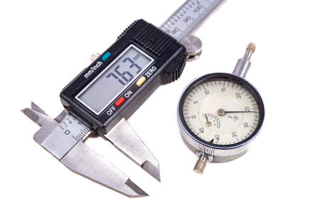 Measuring tools used for workshop measurements. Metal accessories for checking the gaps in the...