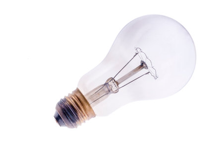 An old glass bulb with a traditional earpiece. Accessories for lighting home rooms. Light...