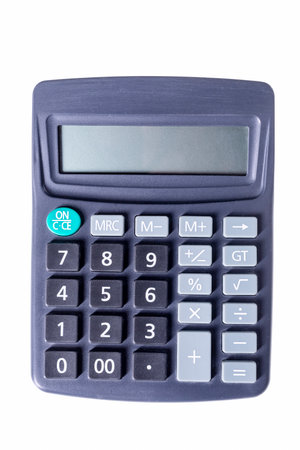 Calculator for mathematical calculations. Accessories for engineers and automation specialists. Isolated background.の写真素材