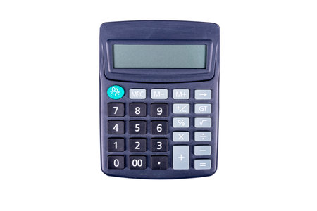Calculator for mathematical calculations. Accessories for engineers and automation specialists. Isolated background.の写真素材