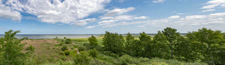Beka, Pomorskie / Poland - May, 13, 2021: View of the wild birds nature reserve. The coast of the GdaÅsk Bay. Spring season. Spring season.のeditorial素材