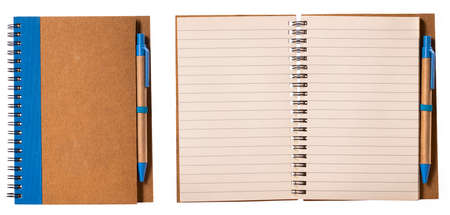 Blank lined notebook with pages. A place to note down information to remember.の写真素材