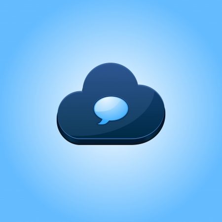 Cloud computing chat icon concept vector illustration のイラスト素材