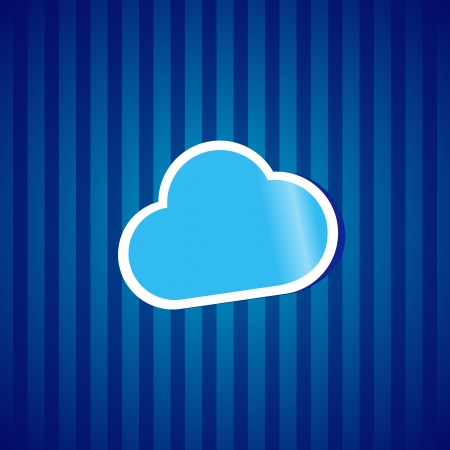 Cloud computing sticker icion concept vector illustration のイラスト素材