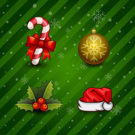 christmas items iconのイラスト素材