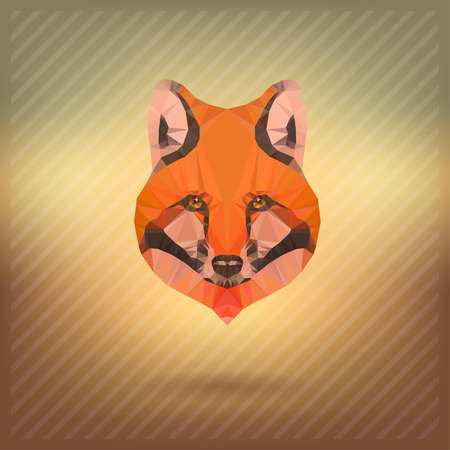 Abstract triangle polygonal animal in the style of origamiのイラスト素材