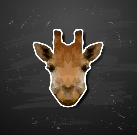 Abstract triangle polygonal animal in the style of origamiのイラスト素材