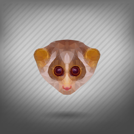 Abstract triangle polygonal animal in the style of origamiのイラスト素材