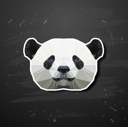 Abstract triangle polygonal animal in the style of origamiのイラスト素材