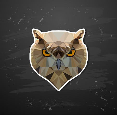 Abstract triangle polygonal animal in the style of origamiのイラスト素材