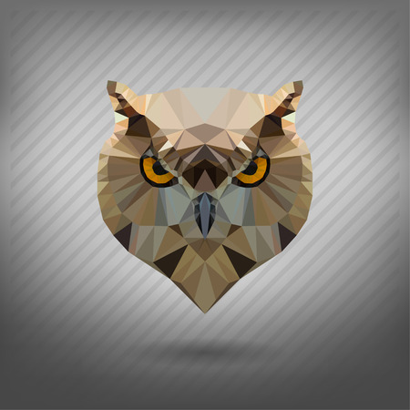 Abstract triangle polygonal animal in the style of origamiのイラスト素材