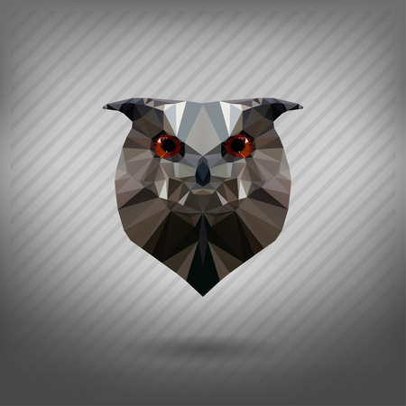 Abstract triangle polygonal animal in the style of origamiのイラスト素材