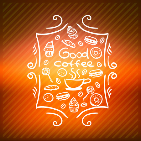 coffee break. good Coffee cup vector icon backgroundのイラスト素材