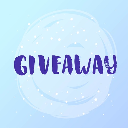 Template post card. concept handwritten motivation " giveaway"のイラスト素材