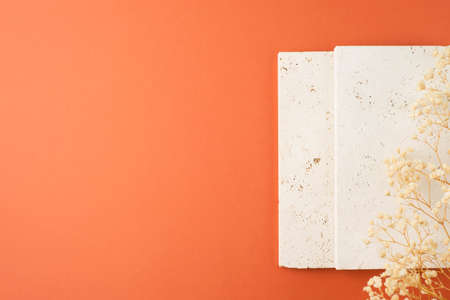 Natural stone for the presentation of jewelry and cosmetics. Storage Tray. Trending concept in...