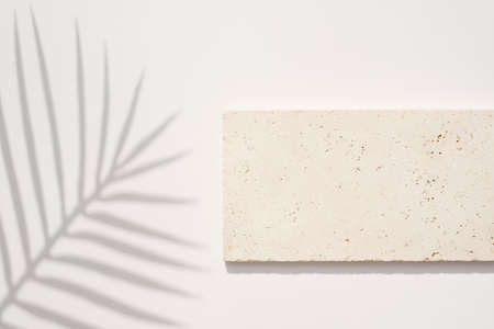 Natural piece of stone for the presentation of jewelry and cosmetics. Storage Tray. Presentation...