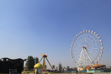 October Park Amusement Park, autumn, is a haven for recreational and leisure activities, a children's playのeditorial素材