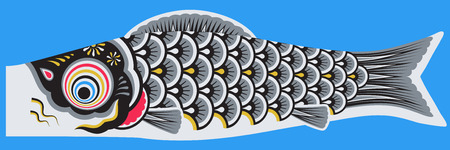 Koinobori japanese style fishのイラスト素材
