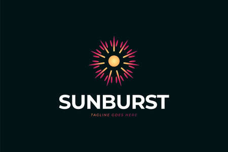Sunburst  Design with Modern Concept in Colorful Gradient. Can be used for Business and Technology Logosのイラスト素材