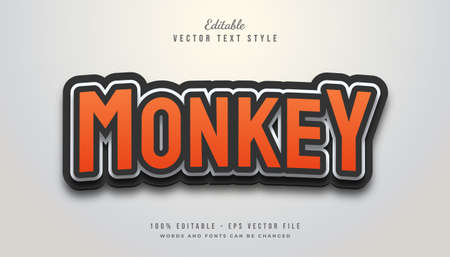 Bold Monkey Text with E-sport Styleのイラスト素材