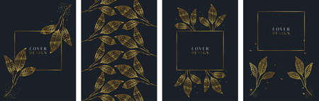 Elegant Abstract Floral Background Templates, Suitable for Wall Decoration, Wallpaper, Cover, Invitation, Banner, Brochure, Poster, or Cardのイラスト素材