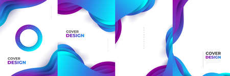 Modern Abstract Cover Design Template with Colorful Fluid and Liquid Shapes. Liquid Background Design for Front Page, Theme, Brochure, Banner, Cover, Booklet, Print, Flyer, Book, Card or Advertisingのイラスト素材