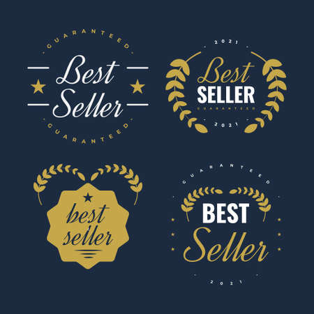 Best Seller Badge Design with Retro Style. Certified product. Quality Badge or Emblemのイラスト素材