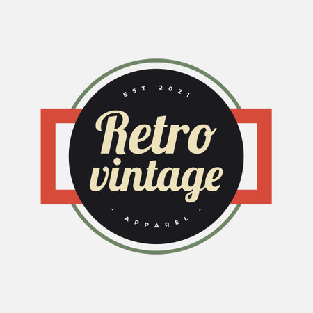 Set of Vintage and Retro Badge, Label, or Emblems for Apparel Store Logo, or Other Business. Retro Symbol for Clothのイラスト素材