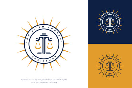 Elegant Law Firm Logo. Attorney Logo or Symbol. Juridical Firm or Justice Law Iconのイラスト素材