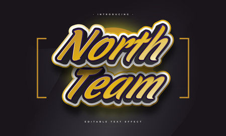 Elegant White, Black and Gold Text Effect with Cartoon Style. Editable Text Style Effectのイラスト素材