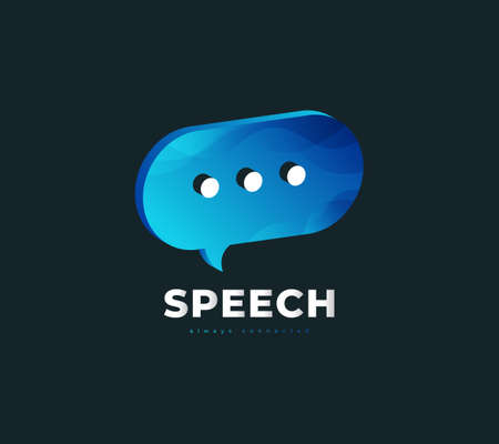 3D Bubble Chat Template Vector. Chat App or Icon. Talk Bubble Speech Icon