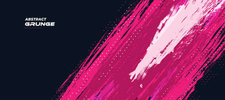 Abstract Blue and Pink Grunge Background. Brush Stroke Illustration for Banner. Scratch and Texture Elements For Designのイラスト素材