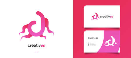 Abstract and Colorful Letter D Logo Design with Burn Effect. Initial Letter D Logo for Business Brand Identityのイラスト素材