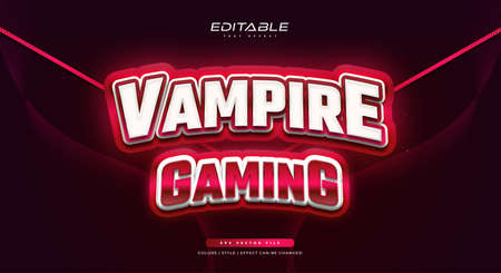 Editable Red E-Sport Text Style Effectのイラスト素材
