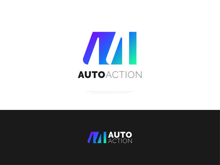 AA Initial Logo Design with Negative Space and Colorful Gradient Concept. Letter AA Logo with Connect and Linked Styleのイラスト素材