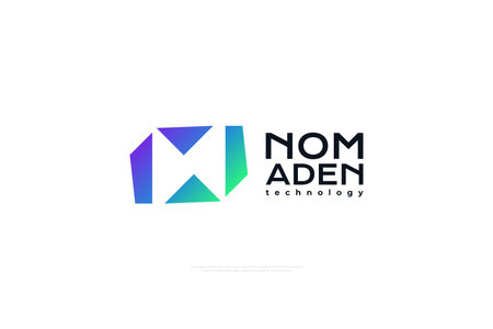 Abstract Letter N Logo Design in Modern and Colorful Gradient Concept. N Logo Icon for Business and Technology Identityのイラスト素材