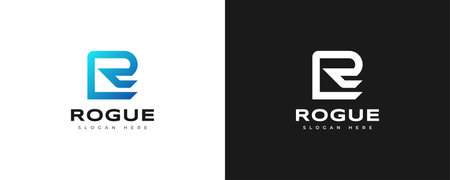 Abstract Letter R Monogram Logo Design for Business or Technology Logoのイラスト素材