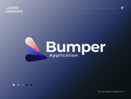 Creative Letter B Logo Design with Colorful Blend Style. Suitable for Business and Technology Logosのイラスト素材