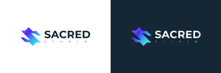 Modern and Clean Letter S Logo in Colorful Gradient Style. Suitable for Business and Technology Company Logoのイラスト素材