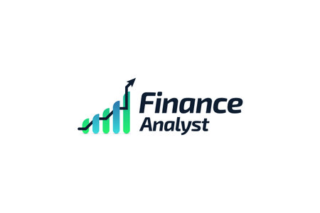 Finance, Accounting or Marketing Logo Design. Suitable for Financial, Analyst, Investment, or Bank Company Logoのイラスト素材