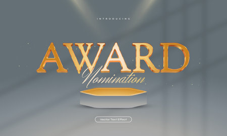 Gold Award Nomination Text Effectのイラスト素材