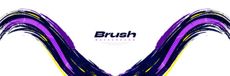 Abstract and Colorful Brush Background with Halftone Effect. Brush Stroke Illustration for Banner, Poster, or Sports Background. Scratch and Texture Elements For Designのイラスト素材