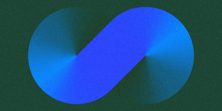 Blue and Green Noise Gradient Background with Geometric Shape. Retro Background with Rough Noise...