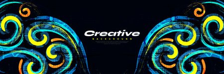 Abstract and Colorful Brush Background. Sport Banner. Brush Stroke Illustration. Scratch and Texture Elements For Designのイラスト素材