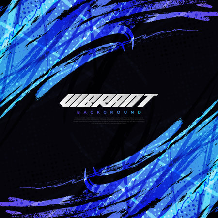 Colorful Gradient Brush Texture Background with Halftone Effect. Vibrant Sport Background with Grunge Styleのイラスト素材