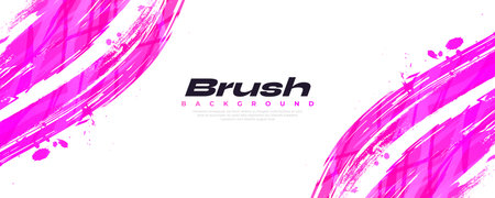 Pink Gradient Brush Background. Grunge Sport Banner Designのイラスト素材