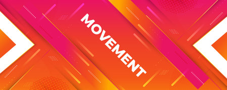 Abstract and Creative Orange Gradient Background with Modern Technology Concept. Cover, Banner or...
